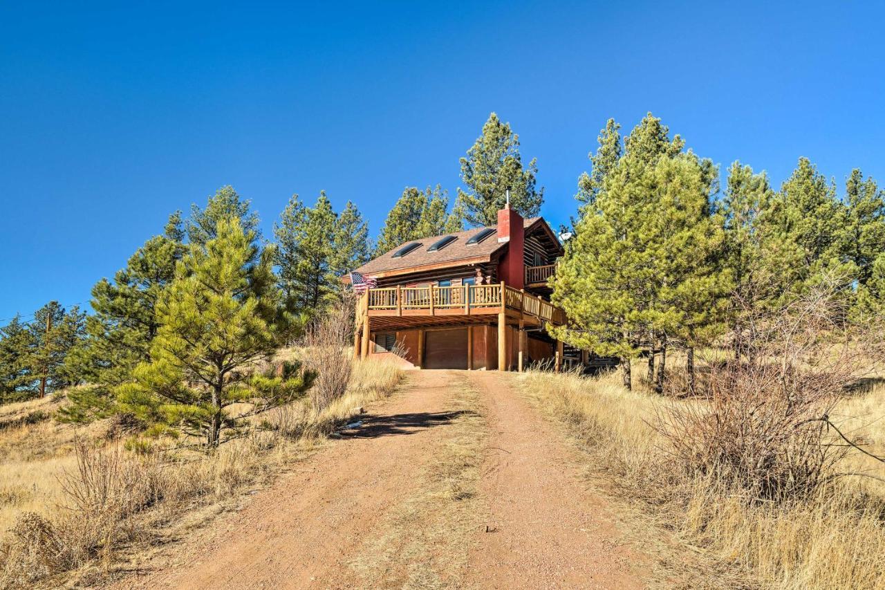 Classic Colorado Log Home With Mountain Views! Florissant Exterior foto